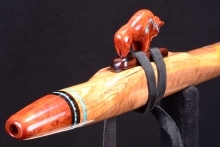 Olive Burl Native American Flute, Minor, Mid G-4, #G25L